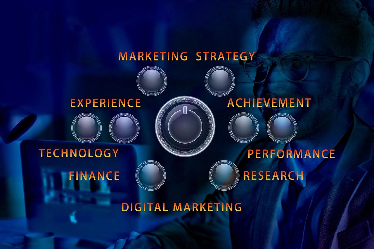 Visual concept of a sustainable affiliate marketing business with digital tools and eco-friendly design
